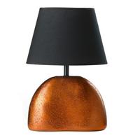 Tischleuchte 4971/lg - Schwarz/Bronzefarben, Design, Keramik/Textil (30/20/45cm)