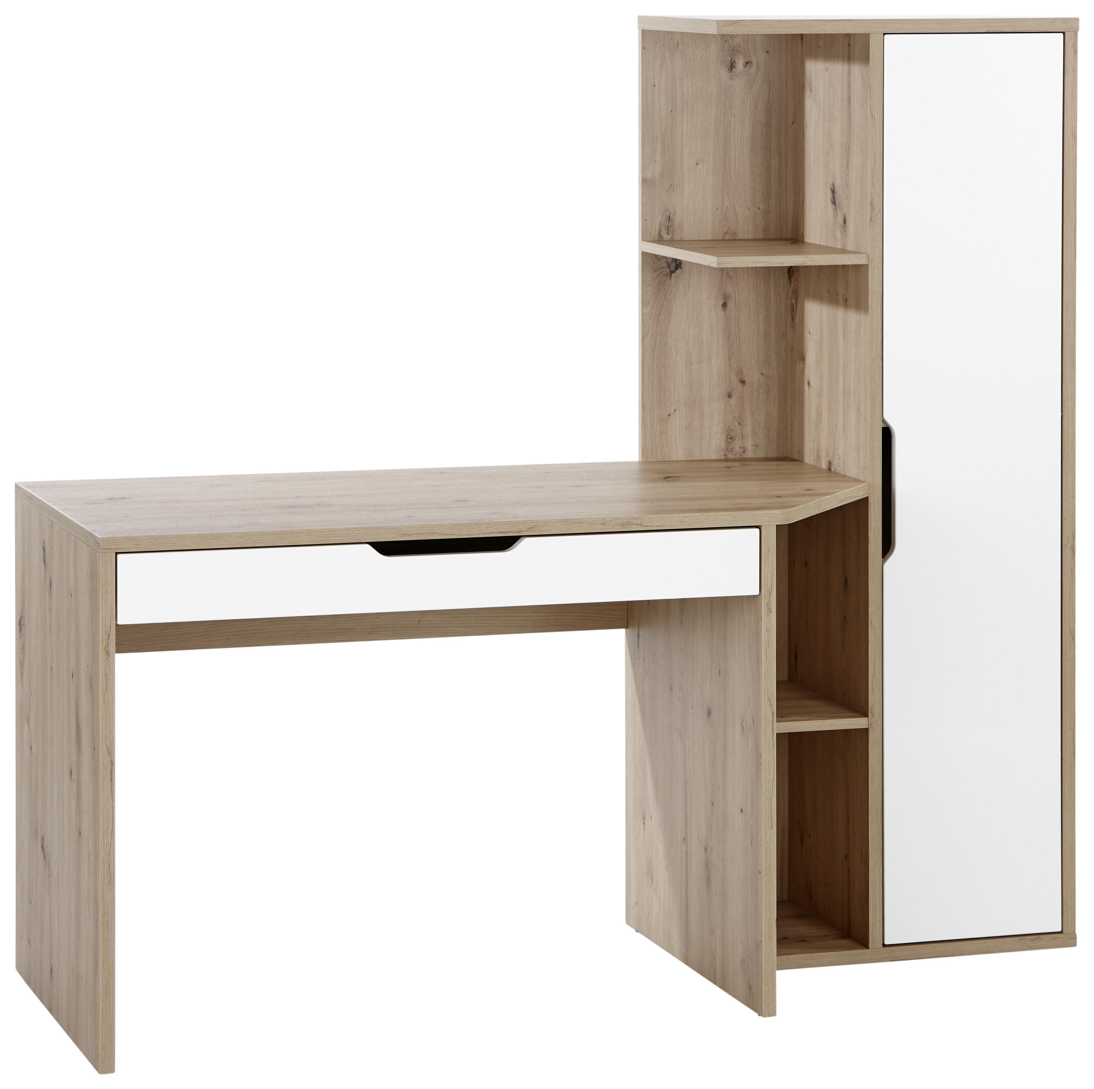 Schreibtisch mit Stauraum B: 160 cm H: 148,3 Laurent - MODERN, Holzwerkstoff (160/148,3/60cm)