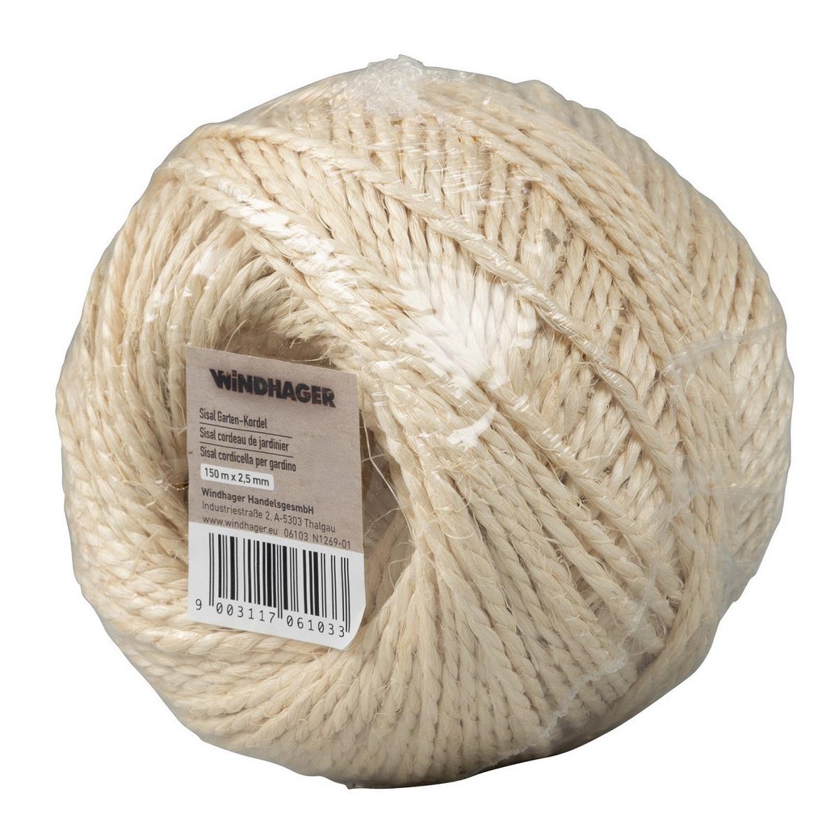 Sisal Garten-Kordel weiß, 150m - Weiß, Basics, Textil (0,25/15000cm) - Windhager