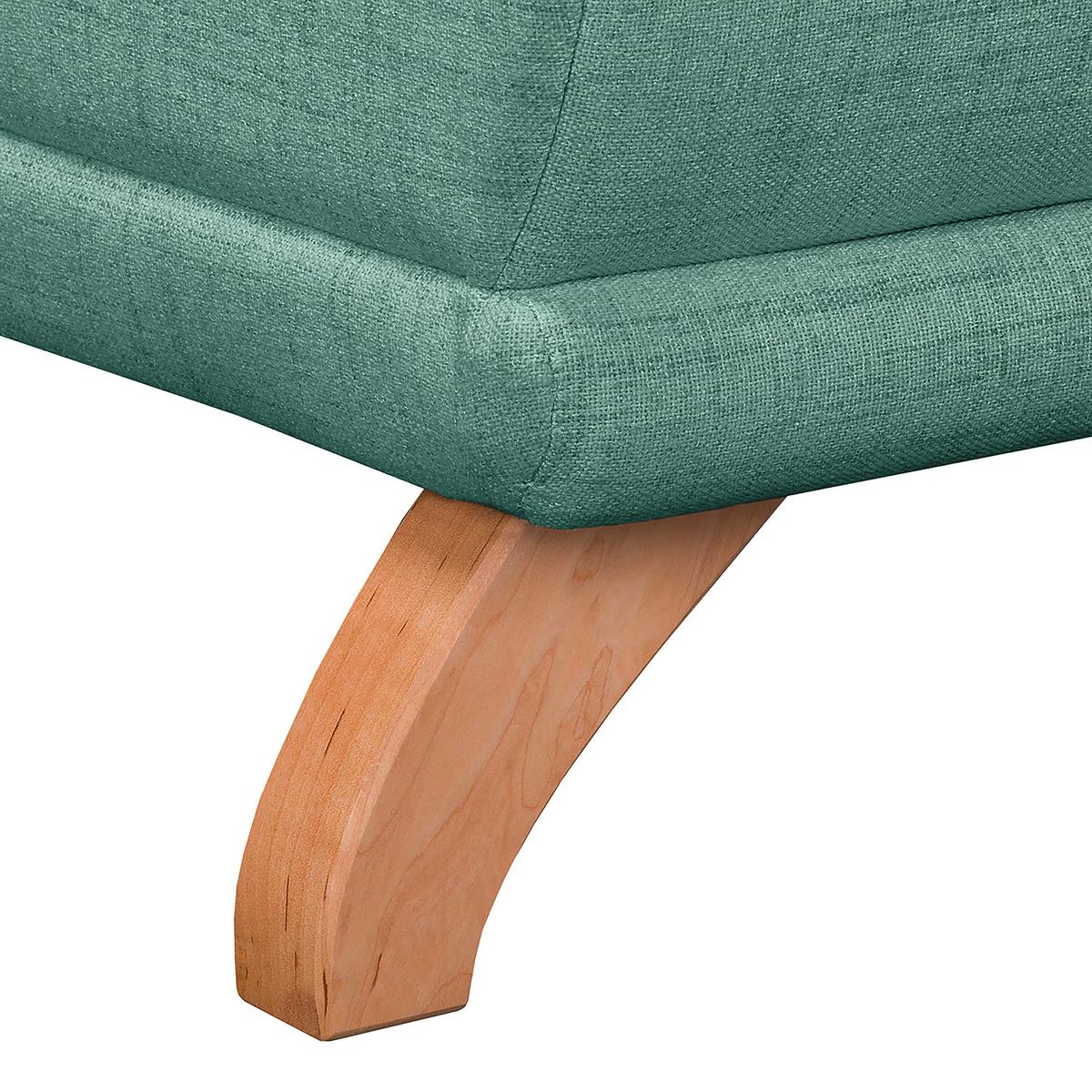 Ecksofa Bellal Mintgrün S: 257x174 Cm - Wengefarben/Mintgrün, Design, Textil (257/174cm) - Livetastic