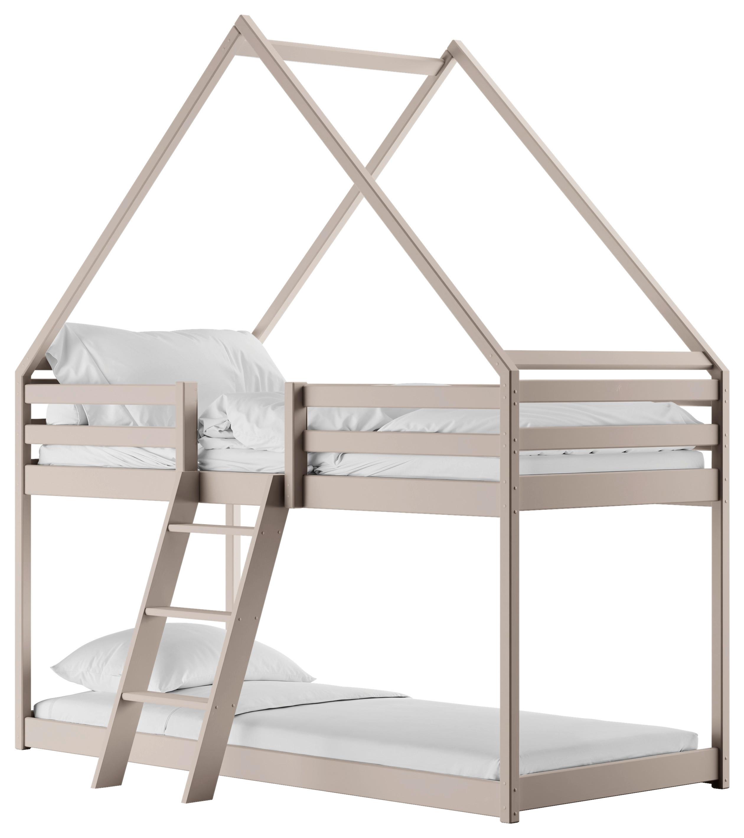 Poschodová posteľ SWEET 90x200 cm, borovica, kašmírová - kašmírová/farba brezy, Lifestyle, drevo/kompozitné drevo (97/224/208cm) - Mömax