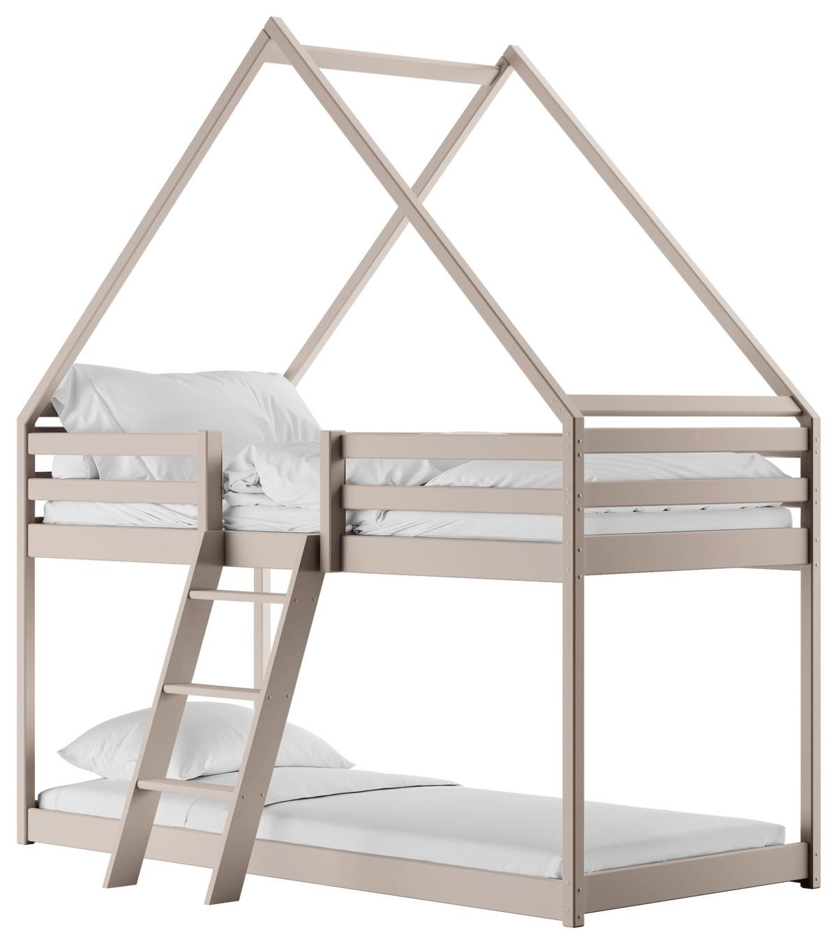 Poschodová posteľ SWEET 90x200 cm, borovica, kašmírová - kašmírová/farba brezy, Lifestyle, drevo/kompozitné drevo (97/224/208cm) - Mömax