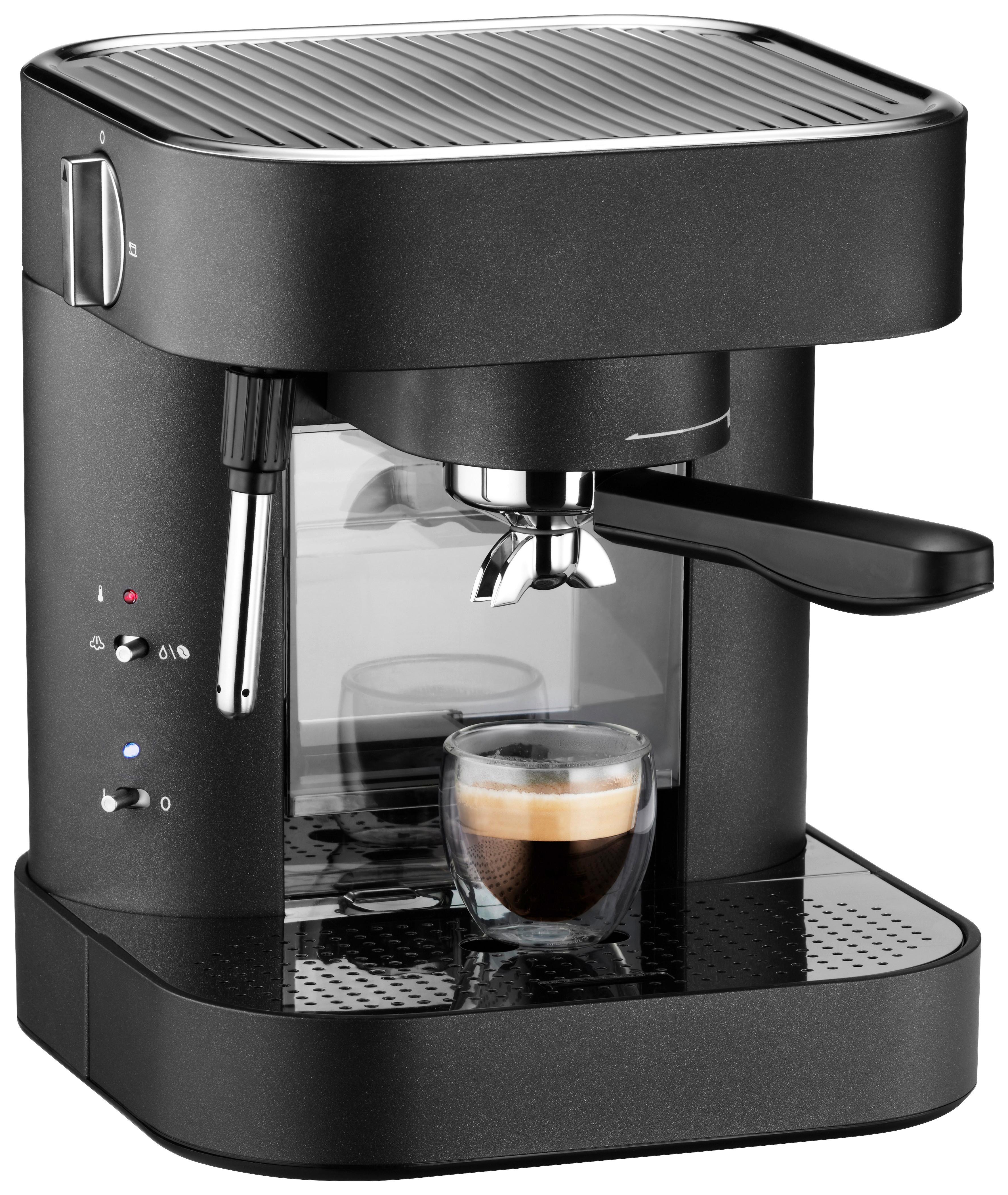 Kaffeepadmaschine Espresso Perfetto Schwarz - Schwarz, Basics, Metall (26/25,5/30cm) - Trisa Electronics