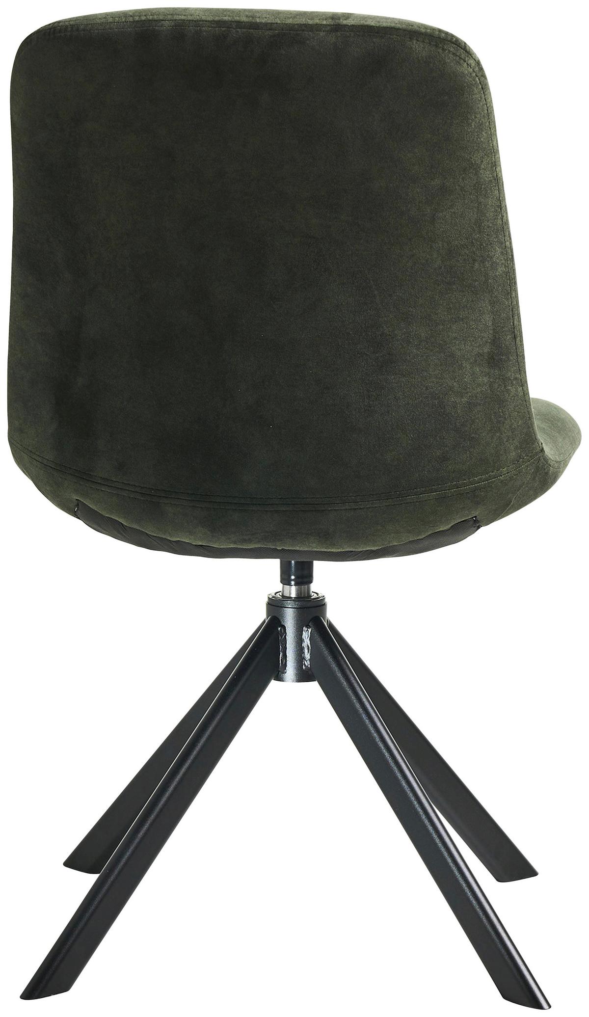 ŽIDLE TURN-CH - černá/lesní zelená, Basics, kov/textil (51/89/61cm) - Celina Home