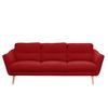 3-Sitzer-Sofa Tromso Rot B: 209 cm - Buchefarben/Rot, Design, Textil (209/87/88cm) - Livetastic