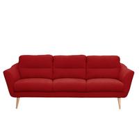 3-sitzer-sofa Tromso Rot B: 209 Cm - Buchefarben/Rot, Design, Textil (209/87/88cm) - Livetastic