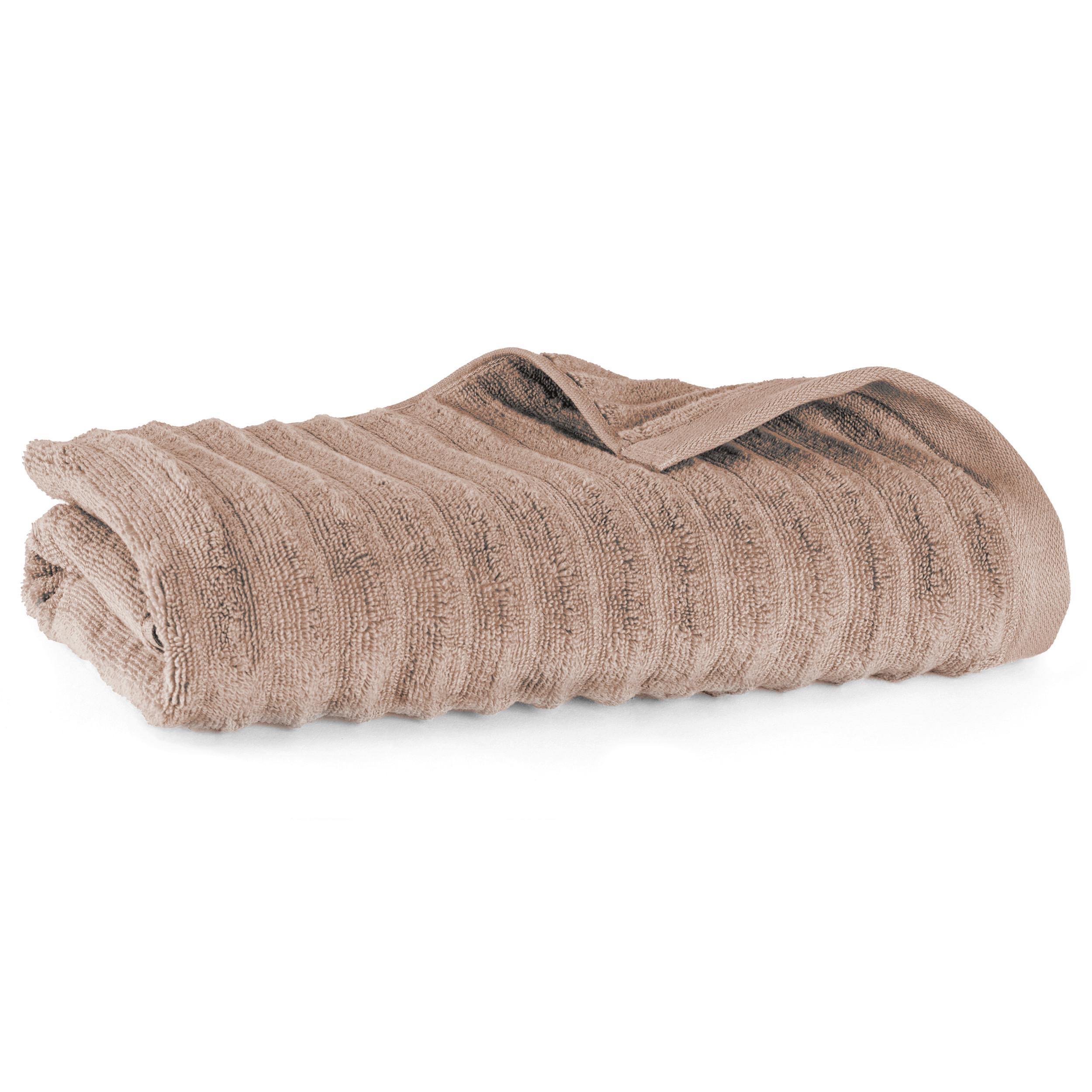 DUSCHTUCH Welle 70x140 cm Hellbraun - Basics (70/140/15cm)