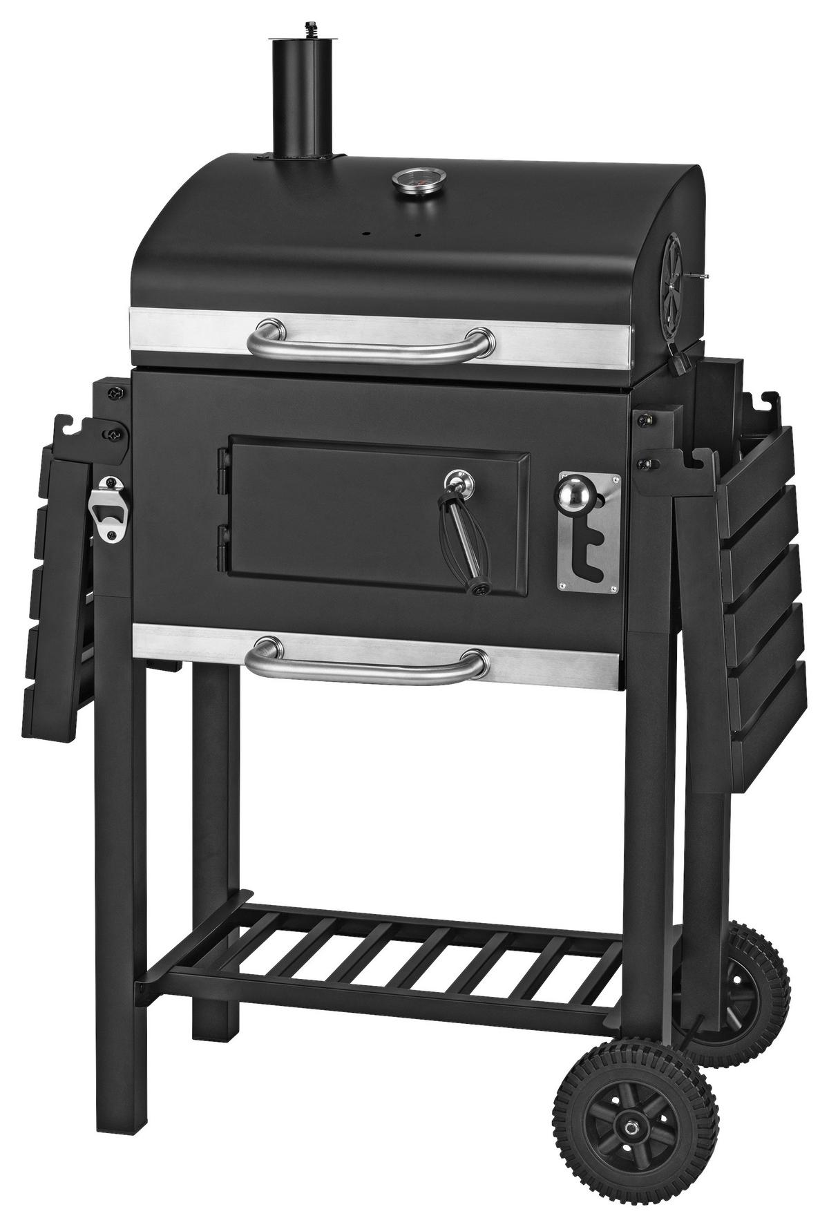 Faszenes Grill Blacky - fekete, Trend, műanyag/fém (109/54/104,5cm) - Homezone
