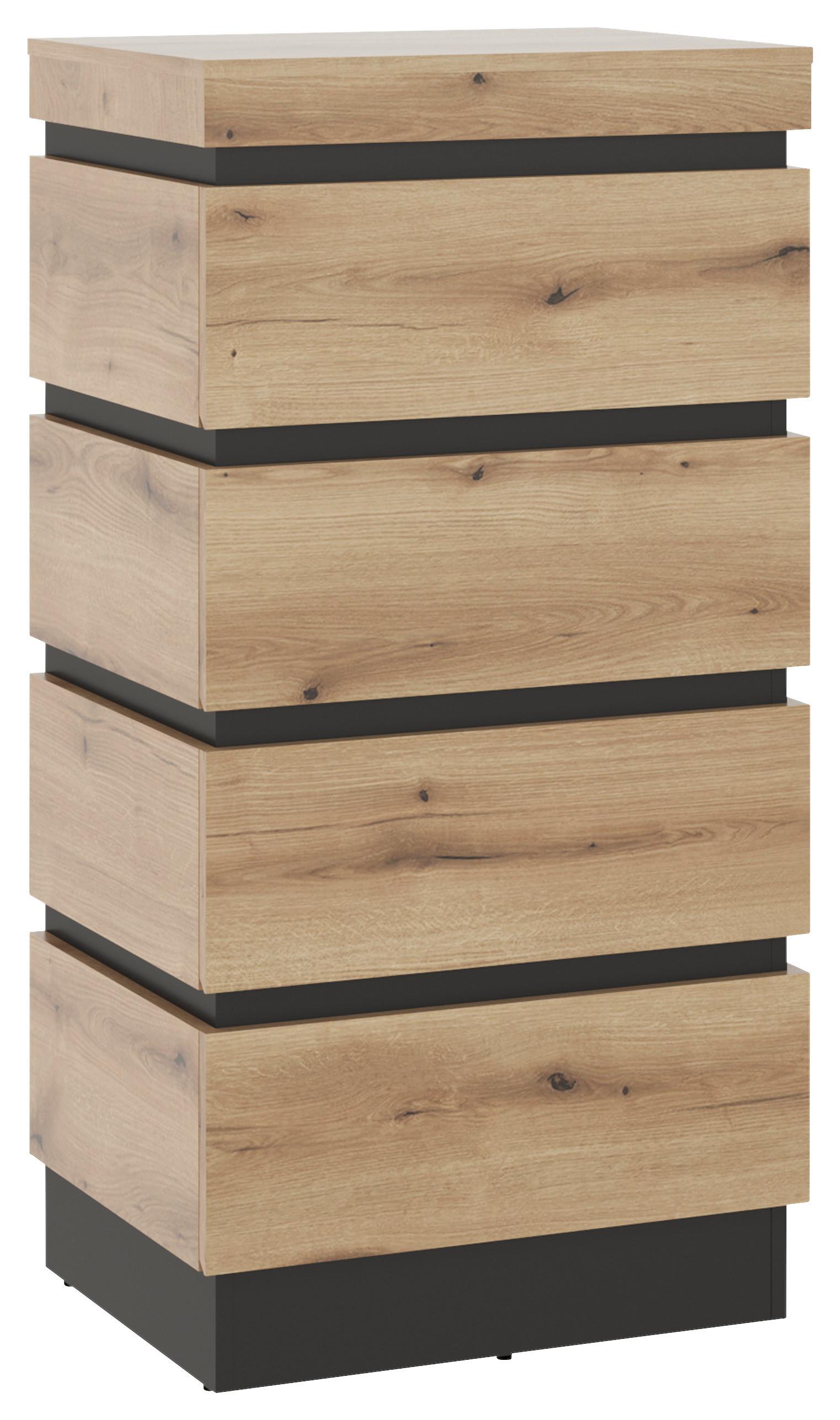 Kommode Corte Grau/eiche Dekor B: 60 Cm - Trend, Holzwerkstoff (60/117/45cm)