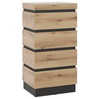 Kommode Corte Grau/eiche Dekor B: 60 Cm - Trend, Holzwerkstoff (60/117/45cm)