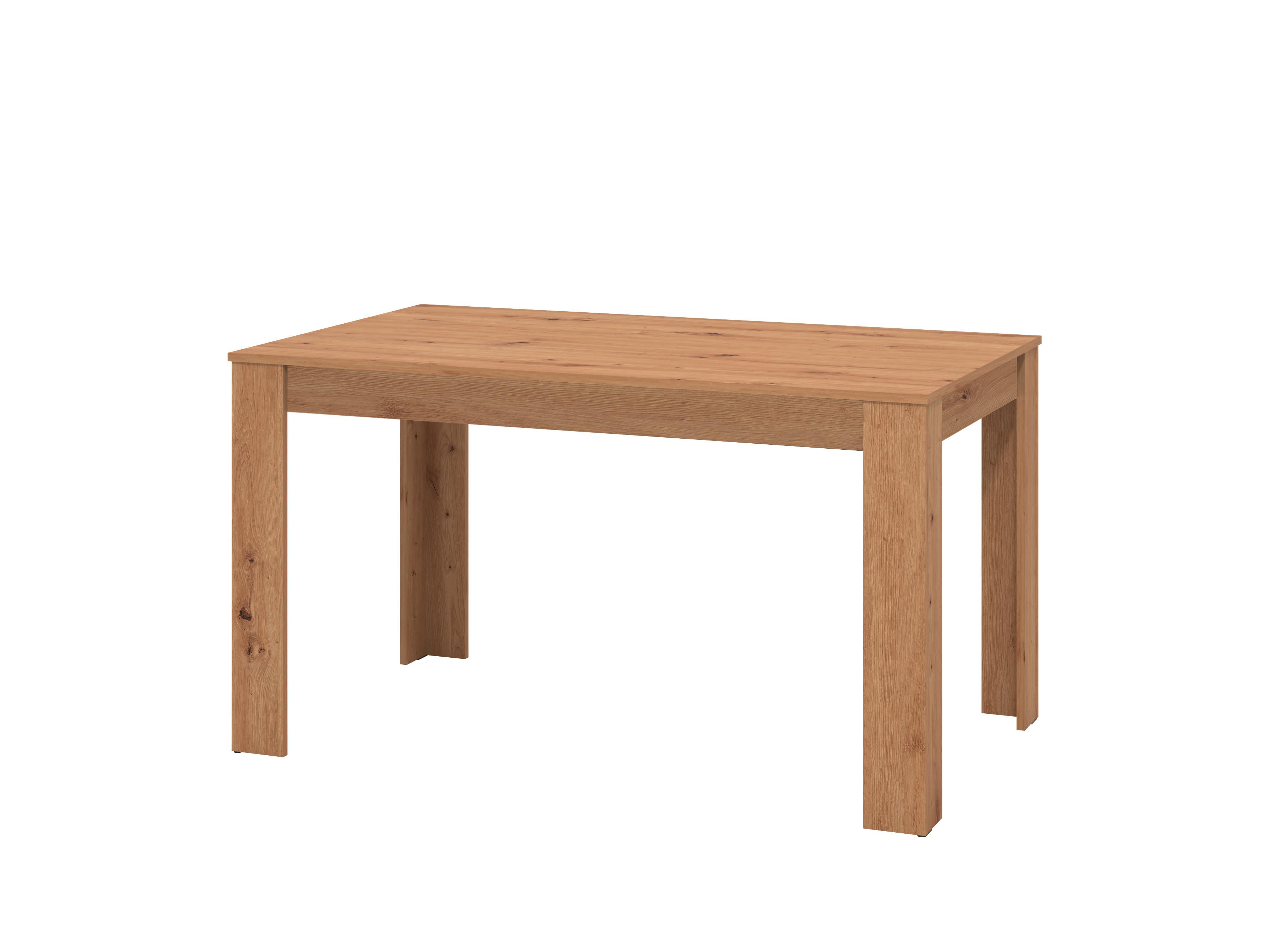 Étkezőasztal Itaka - szürke tölgy, Basics, faalapú anyag (135/80cm)