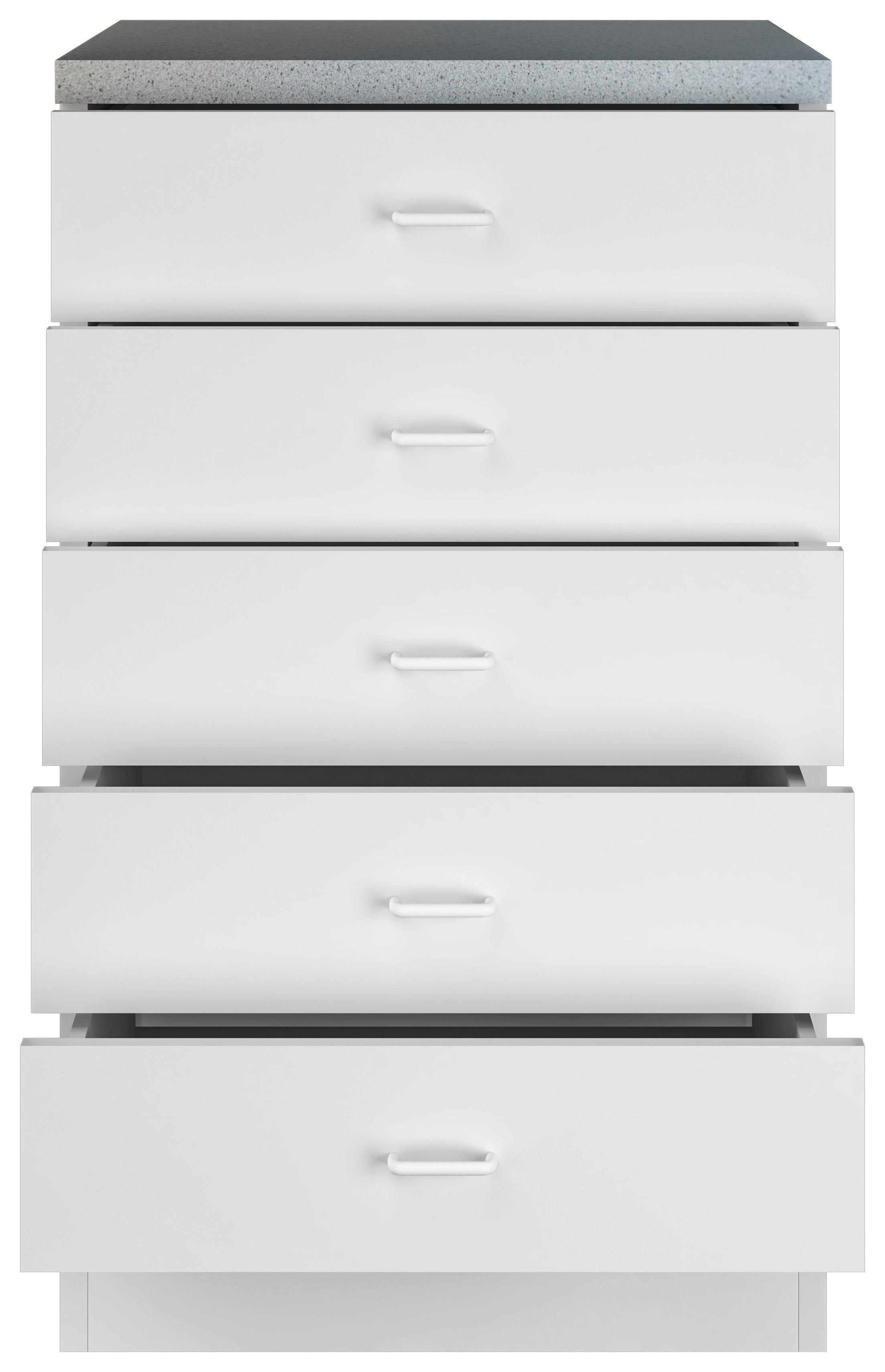 Alsószekrény Speed - világosszürke/fehér, Konventionell, faalapú anyag (50/85/50cm) - Best Price