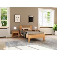 Bett Como Naturfarben /Kernbuche 100x200cm - Naturfarben/Kernbuche, MODERN, Holz (100/200cm) - MID.YOU