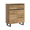 Kommode Tomasa Eiche Dunkel B: 80 Cm - Eiche dunkel, Design, Holzwerkstoff (80/99/36cm) - Livetastic