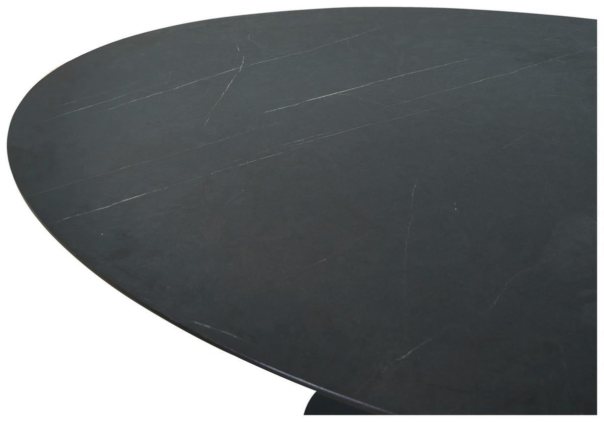 JEDÁLENSKÝ STÔL STEVEN 160 - čierna, Design, kov/kompozitné drevo (160/76/95cm) - Mömax