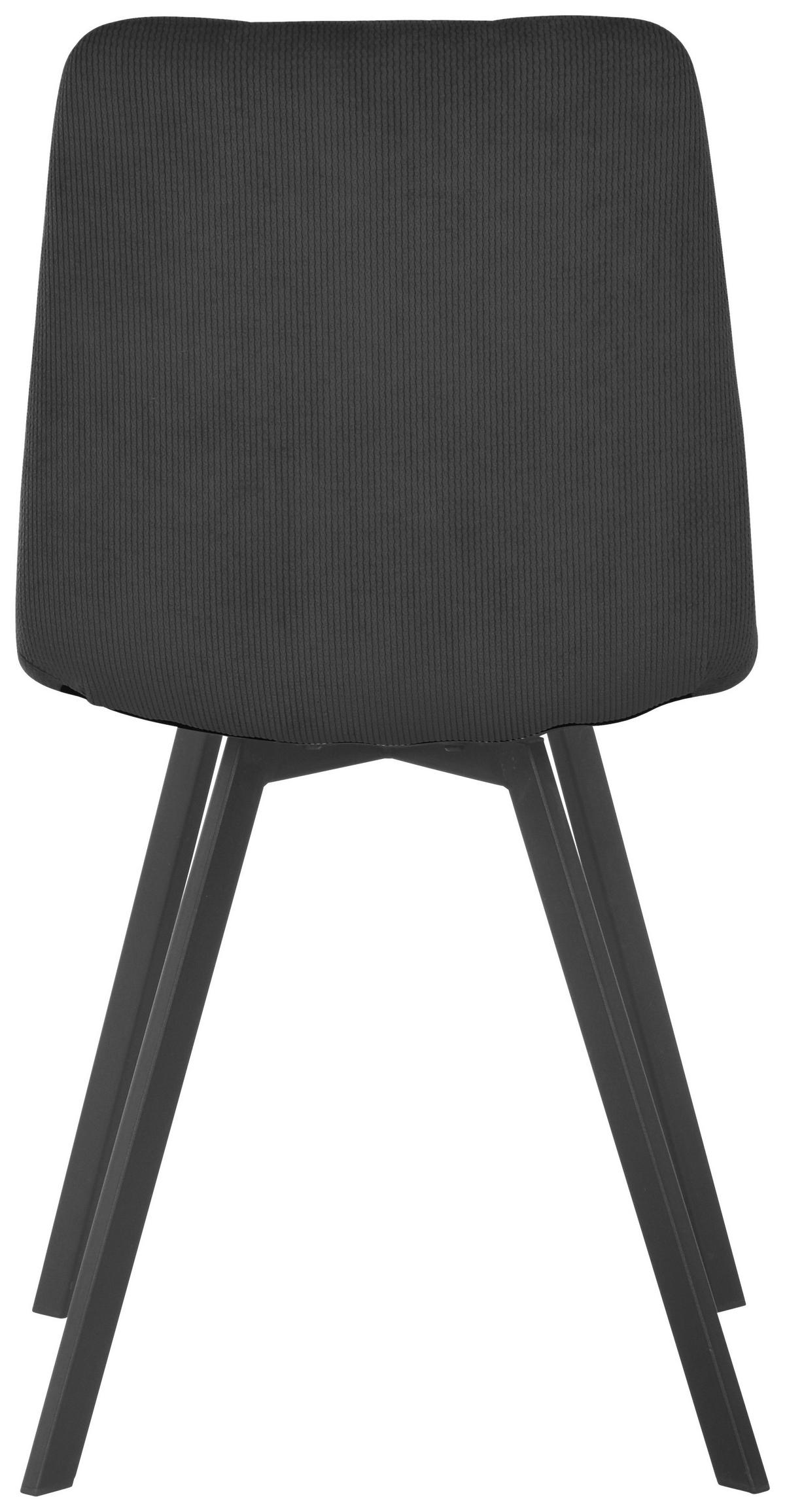Stuhl Leon - Schwarz, LIFESTYLE, Holz/Textil (45/88/55cm) - Livetastic