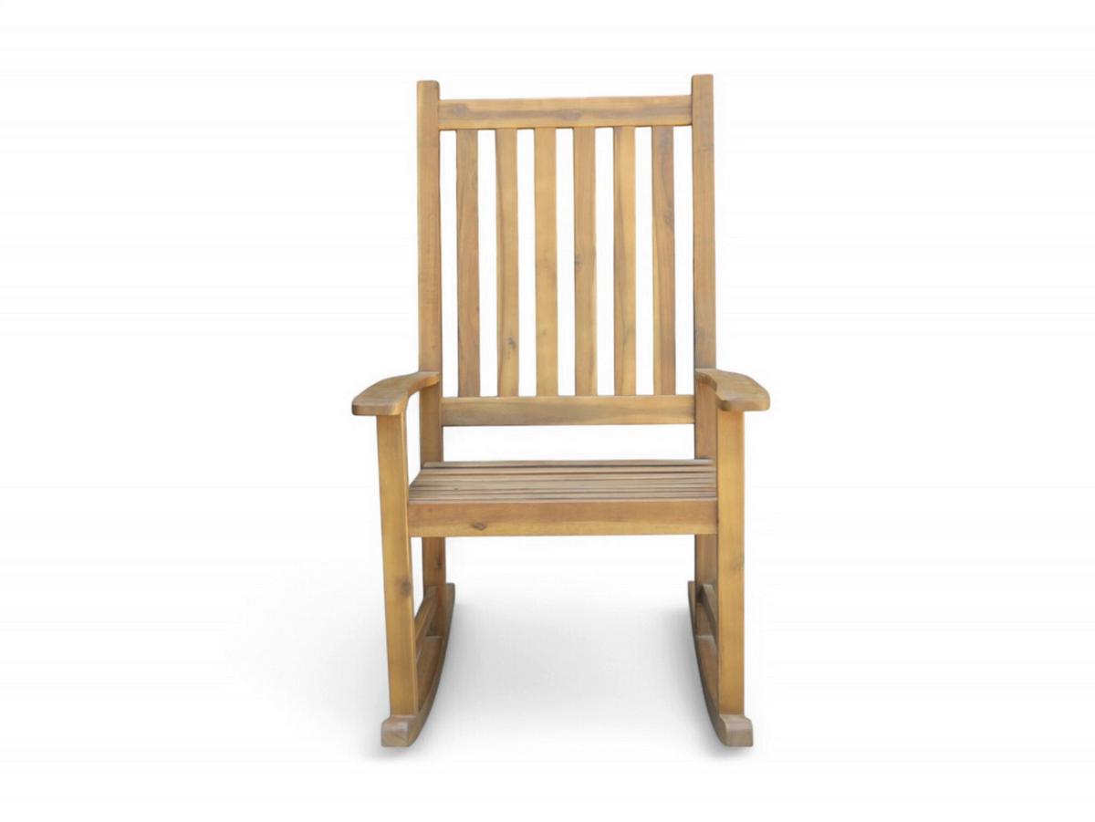 Schaukelstuhl aus Akazienholz ca. 70x92x116 cm - Akaziefarben, Basics, Holz (70/92/116cm)