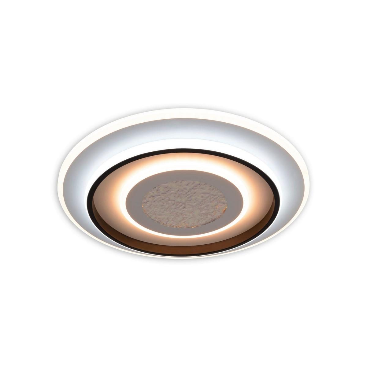 LED-Deckenleuchte Memory-Funktion - Schwarz/Weiß, Design, Kunststoff/Metall (45/45/6cm) - Näve