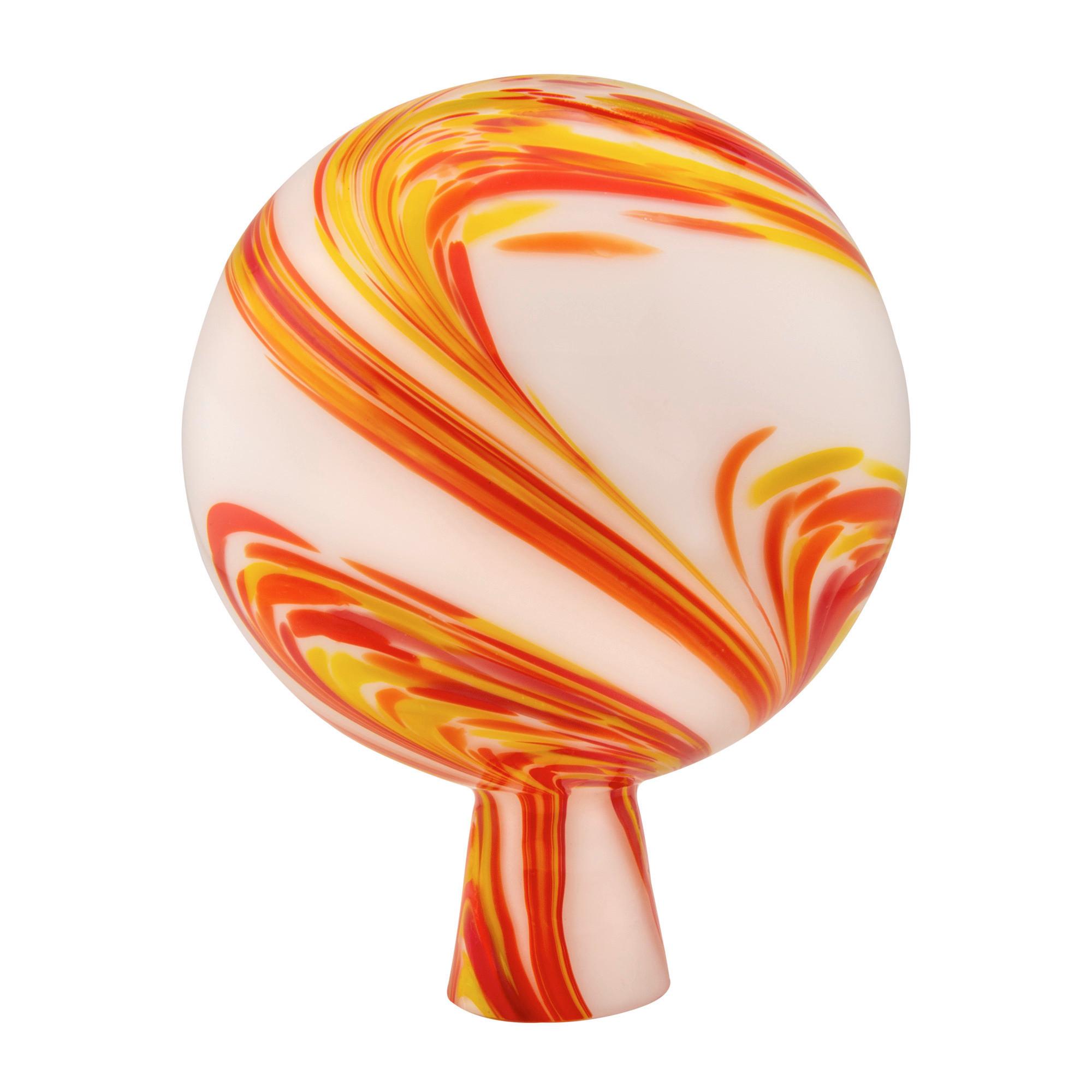 Rosenkugel Handbemalt Multicolor/rot - Rot/Multicolor, Basics, Glas (15cm)