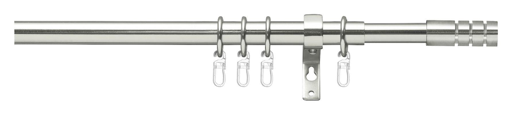 Rundstangengarnitur 1-Lfg Ada Edelstahlfarben L: 120-230cm