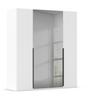 Drehtürenschrank Paola Grau Weiß B: 201 cm - Weiß/Grau, Trend, Glas/Holzwerkstoff (201/223/61cm) - Rauch Möbel