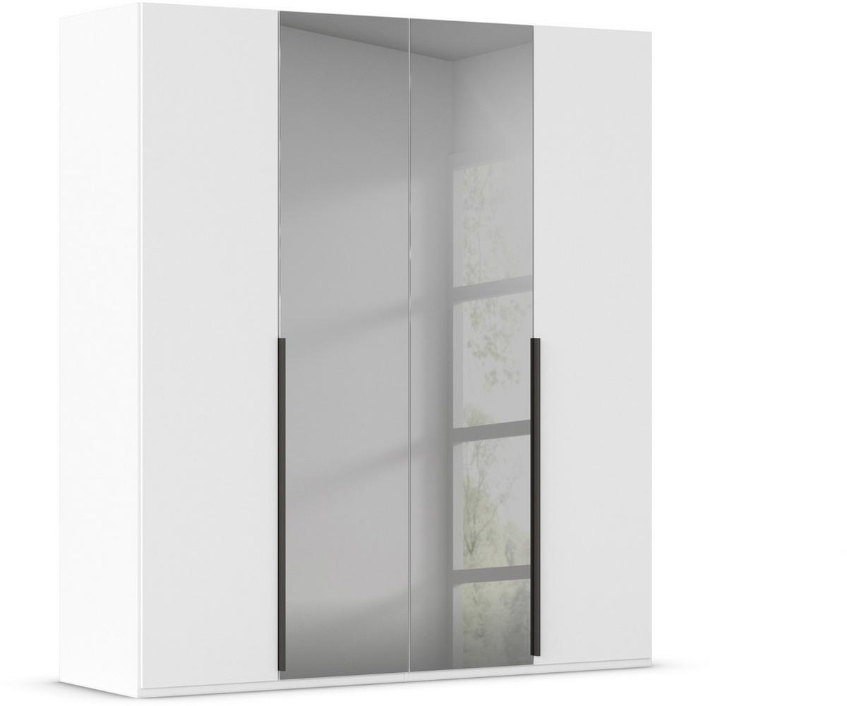 Drehtürenschrank Paola Grau Weiß B: 201 cm - Weiß/Grau, Trend, Glas/Holzwerkstoff (201/223/61cm) - Rauch Möbel