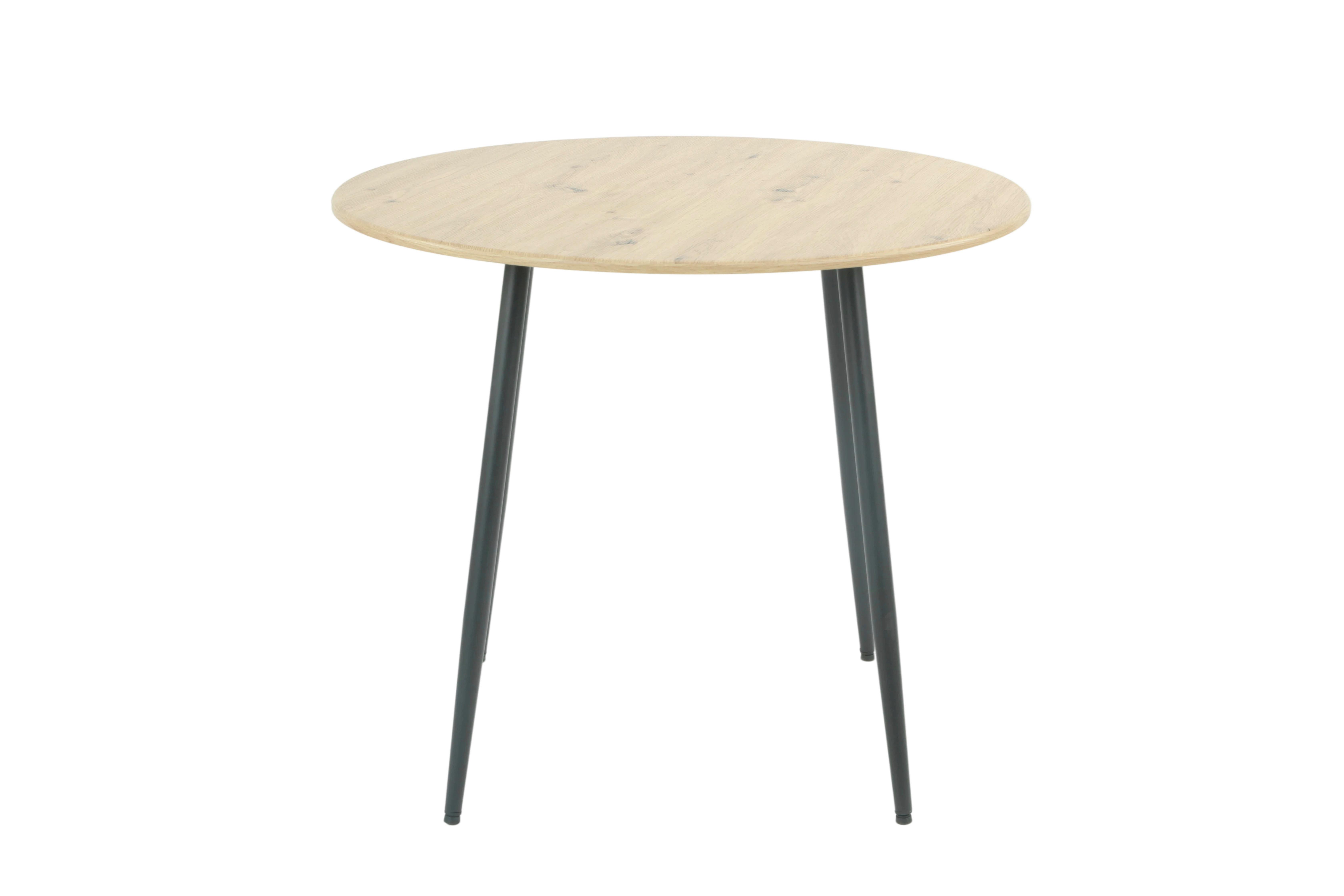 ESSTISCH HAGEN T - Schwarz/Eiche Artisan, MODERN, Holzwerkstoff/Metall (90/76/90cm) - P & B