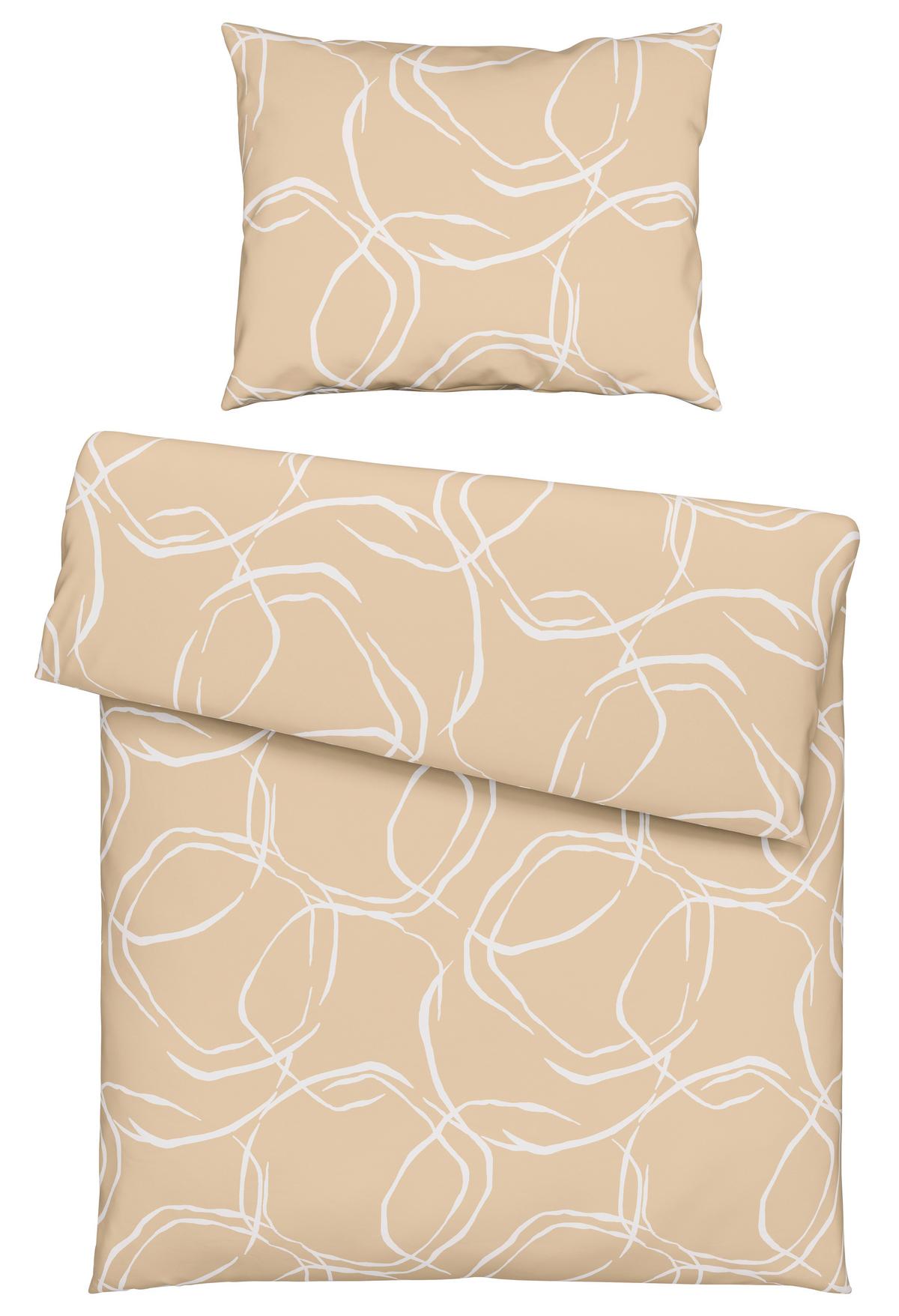 Ágyneműhuzat-garnitúra Stones - bézs, Modern, textil - Luca Bessoni