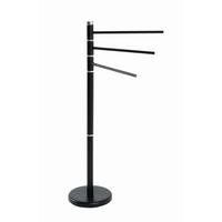 Stojan na ručníky z oceli v černé - černá, Moderní, kov (22/89/46cm) - Mömax