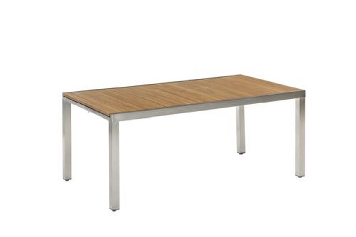 Gartengarnitur 7-Tlg. Keros Holz/Metall Mit Sitzkissen - Silberfarben/Braun, ROMANTIK / LANDHAUS, Holz/Textil - Gardenson