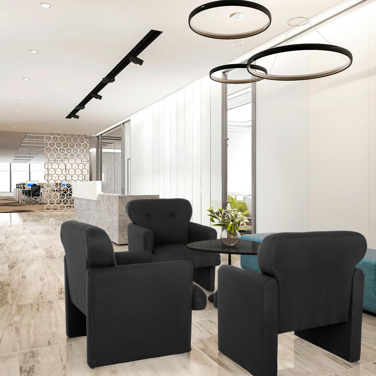 Loungesessel Caripito Schwarz B: 66 Cm - Schwarz, MODERN, Textil (66/77/74cm) - MID.YOU