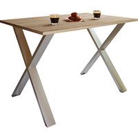 Jedálenský stôl XONA, dub sonoma, 110/50/76 CM - strieborná/dub sonoma, Basics, kompozitné drevo (110/50/76cm) - MID.YOU