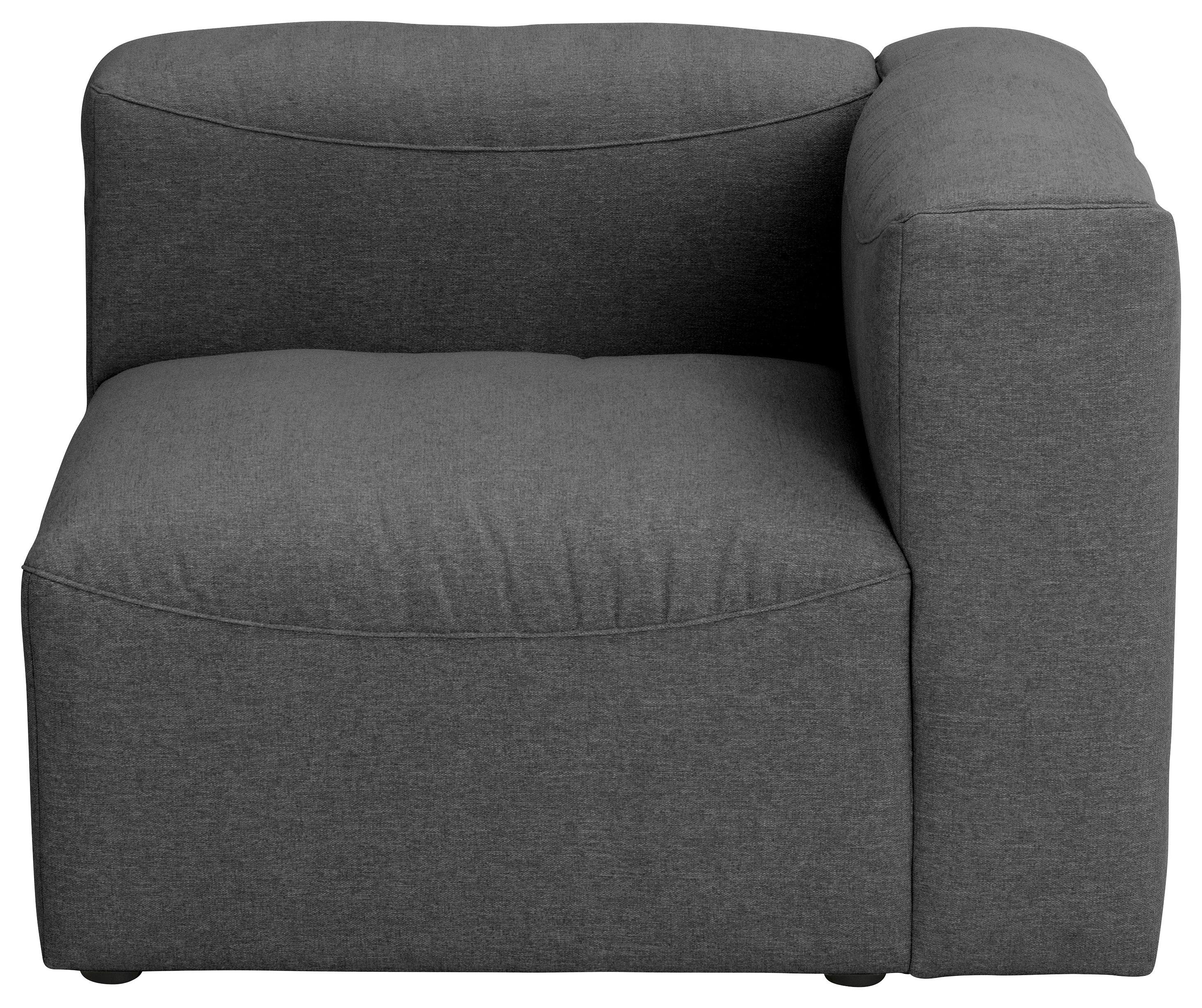 Eckelement Lena Anthrazit Flachgewebe - Anthrazit, Design, Textil (100/73/100cm) - Max Winzer