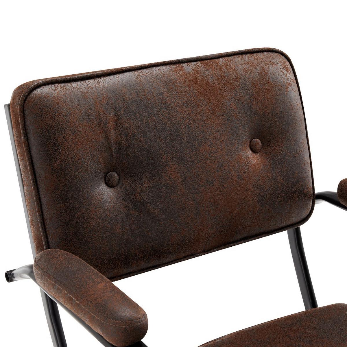 Kancelárska stolička COLT -EXKLUSIV- - čierna/tmavohnedá, Lifestyle, kov/drevo (62/85-95/63cm) - Mömax