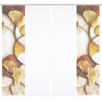 Flächenvorhang Storm 4er Set - Cognac/Goldfarben, Natur, Textil (60/245cm)