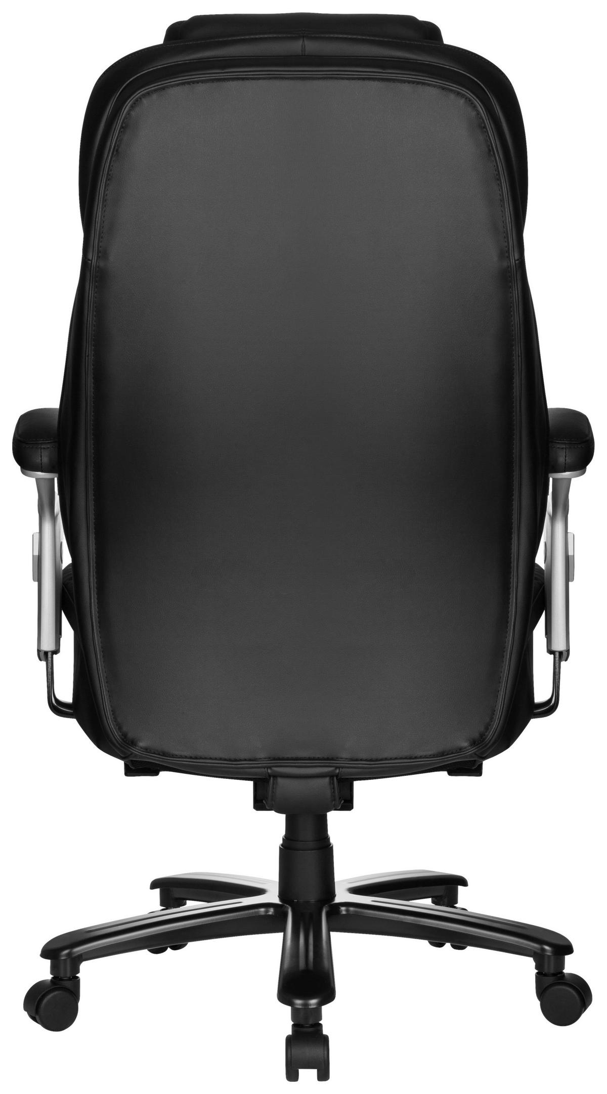 Chefsessel Xxl Pullmann Schwarz - Silberfarben/Schwarz, MODERN, Kunststoff/Textil (73/138/85cm) - MID.YOU