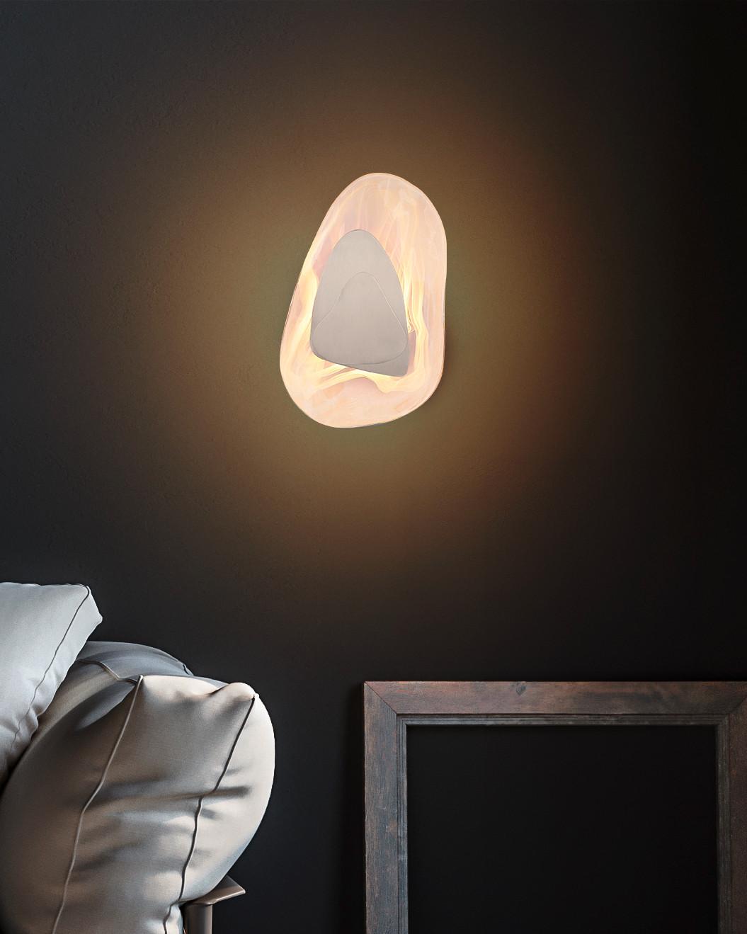LED-Wandleuchte 78411n Dorsey - Klar/Weiß, Design, Glas/Metall (20,3/31,5cm) - Globo