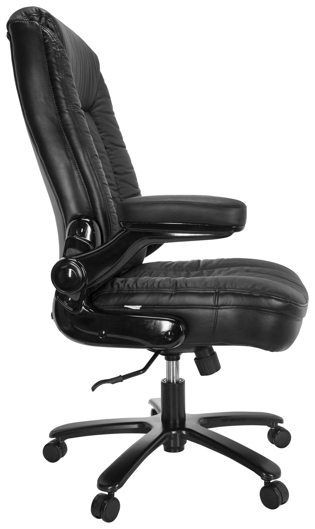 Chefsessel Instructor Iii Schwarz - Schwarz, MODERN, Leder/Kunststoff (85/122/82cm) - MID.YOU
