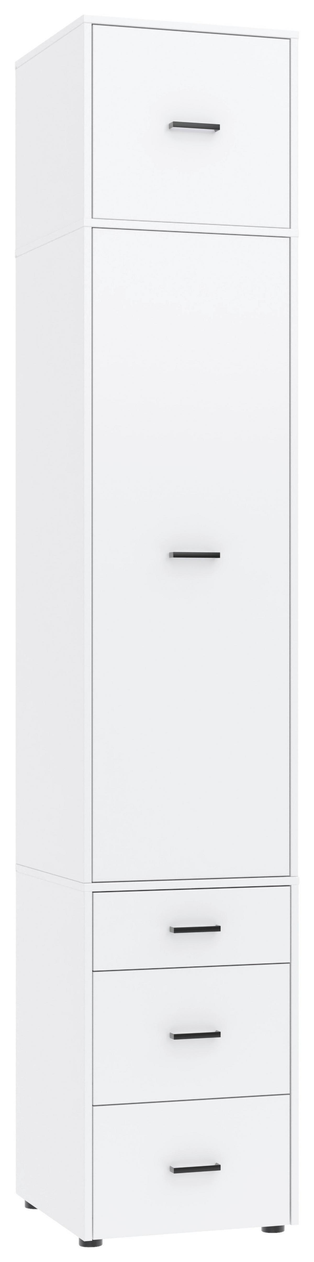 Kleiderschrank Kivo Weiß, B: 45 cm - Weiß, Basics, Holzwerkstoff (45/239,40/52,1cm)