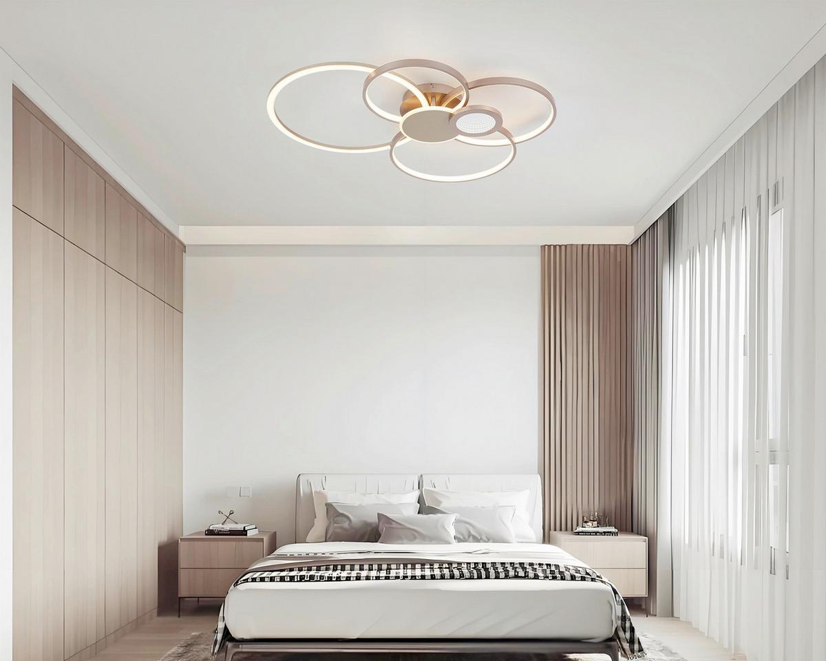 STROPNÍ LED SVÍTIDLO GENIAL - cappuccino/šampaňská, Moderní, kov/plast (80/64/9cm) - Mömax