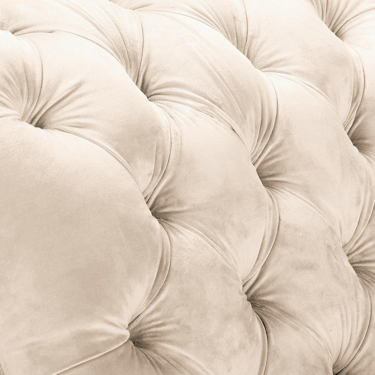 Récamiere Pako Creme B: 185cm - Creme/Braun, Design, Textil (185/93/75cm) - Livetastic