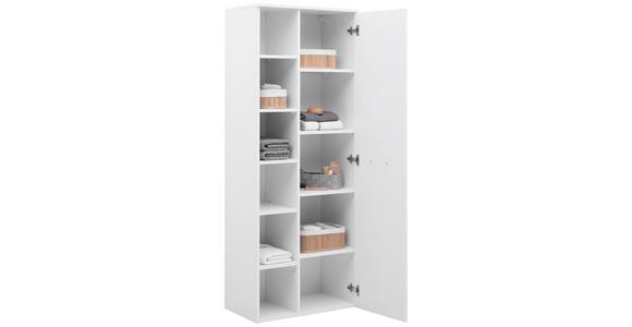 Badezimmer Hochschrank BxH 65x168,5 cm Weiß - Weiß, KONVENTIONELL, Holzwerkstoff (65/168,5/38,5cm) - Ondega