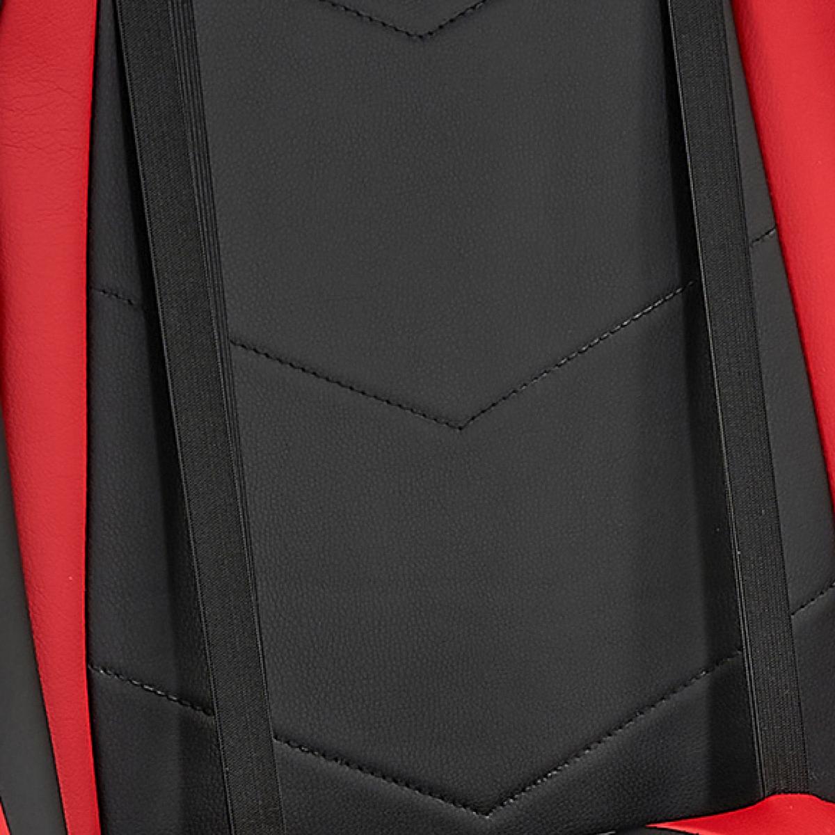 Gaming Stuhl Genf M. Armlehnen + Stützkissen Schwarz/rot - Rot/Schwarz, MODERN, Kunststoff/Textil (70/137/57cm)