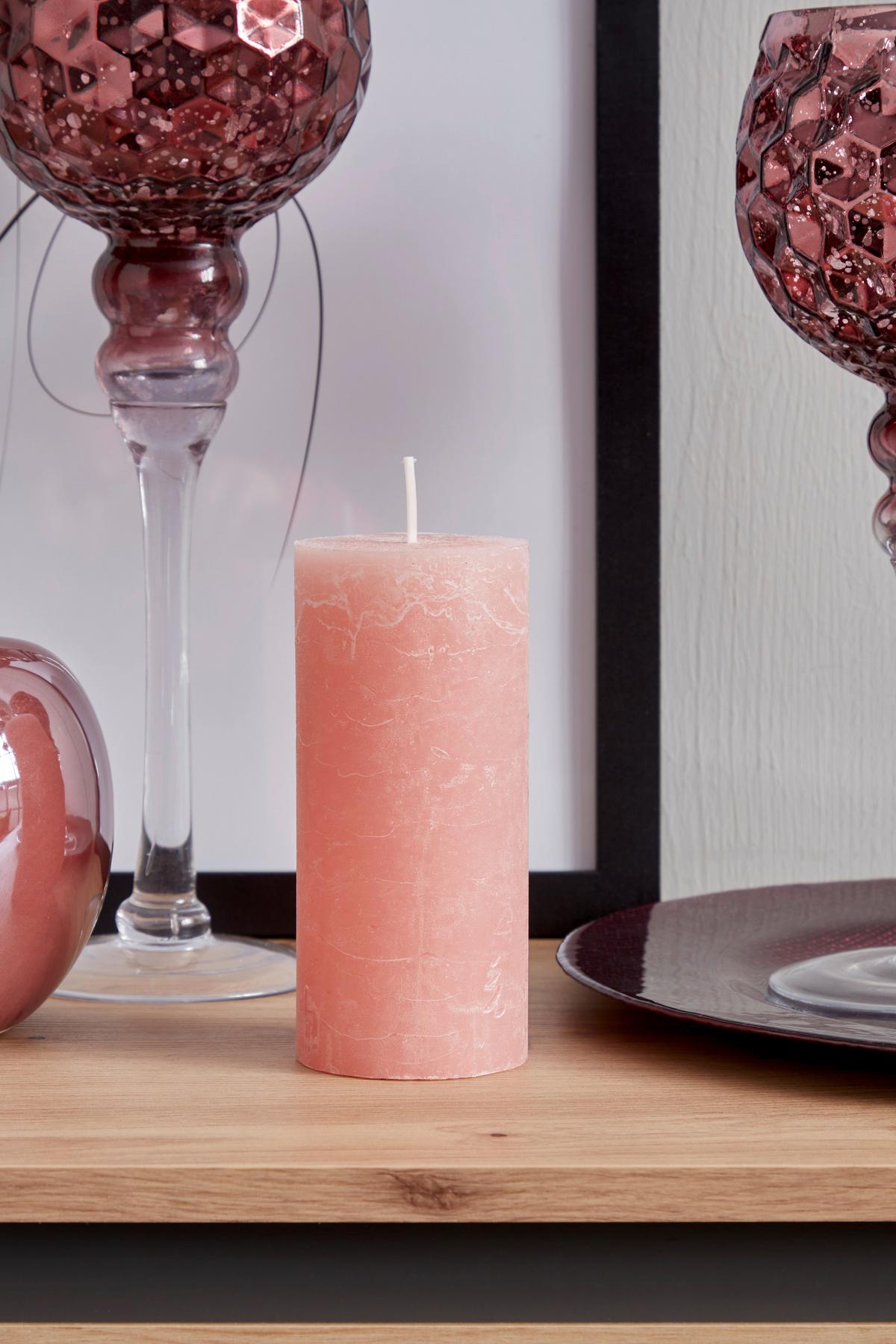 Stumpenkerze Saphira Altrosa D/H: 6,8/15 cm - Altrosa, Basics (6,8/15cm) - Ondega