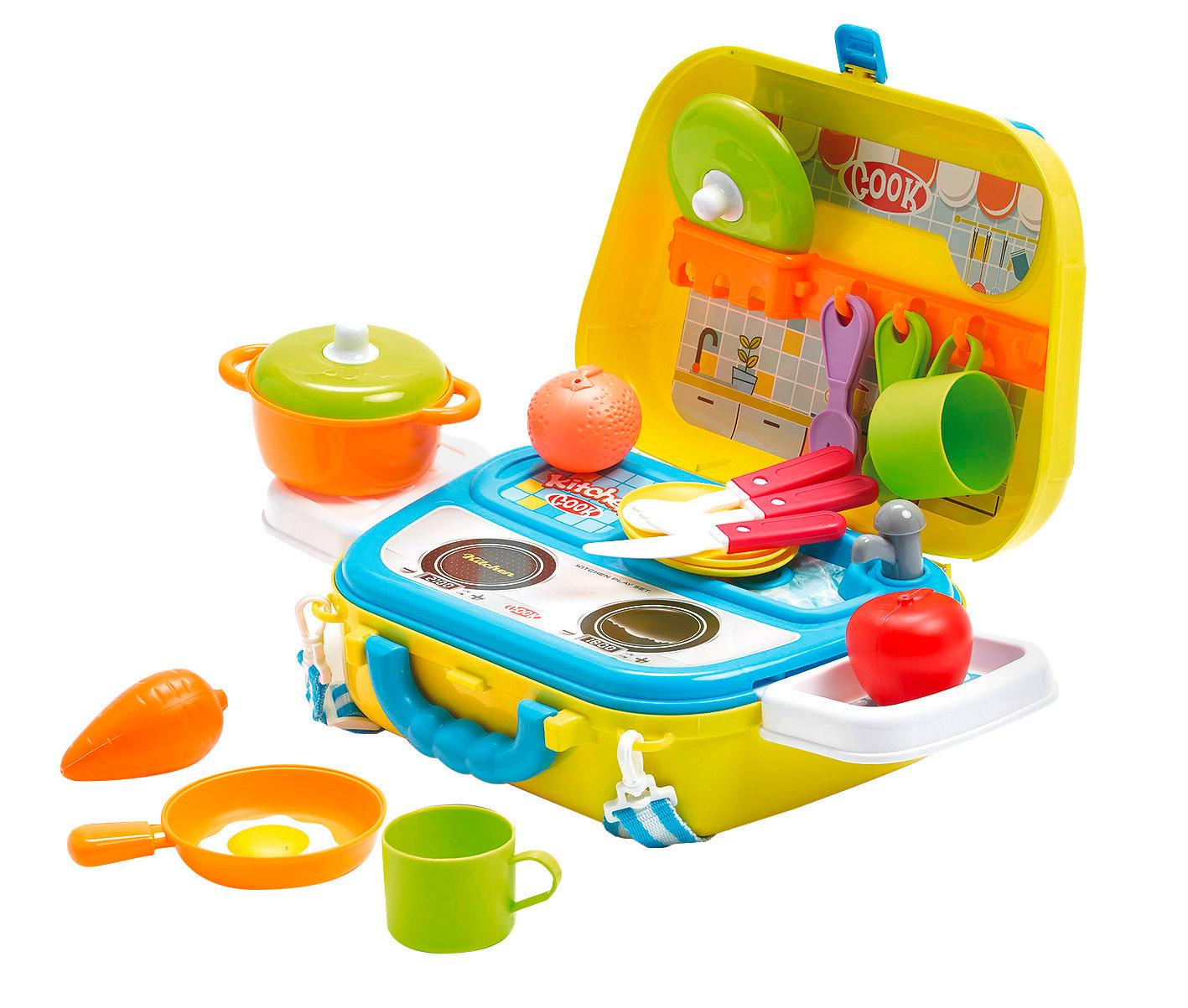 Kinderspielset Im Koffer Ab 3 Jahren, Versch. Modelle - Blau/Gelb, Basics, Kunststoff (25/19/10cm)