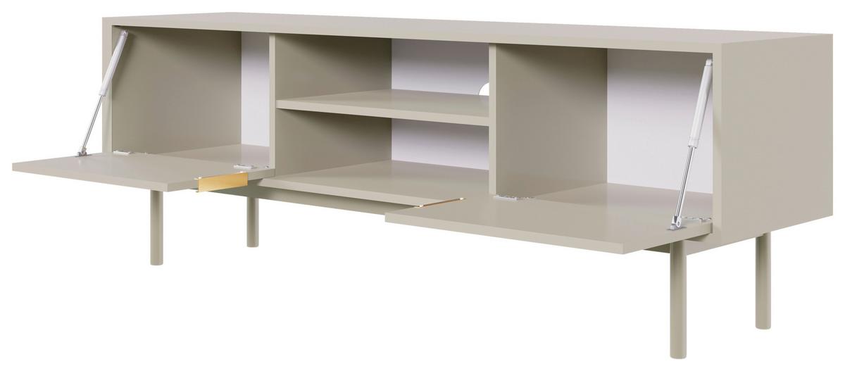 TV komoda AVIV kašmír - zlatá/kašmírová, Design, kov/kompozitné drevo (154/53,5/39cm) - Xora