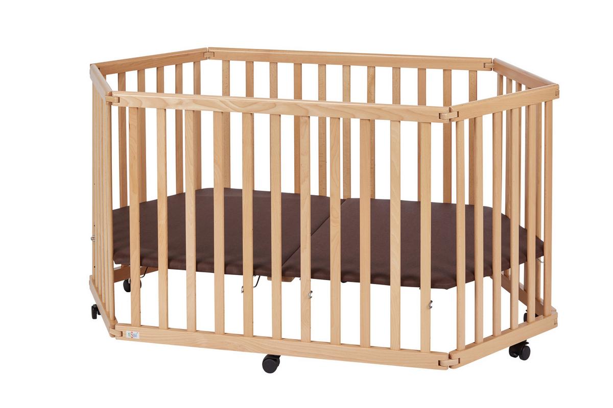 Laufgitter Tissi® Lies - Buchefarben, Basics, Holz (86/138/75cm) - tiSsi