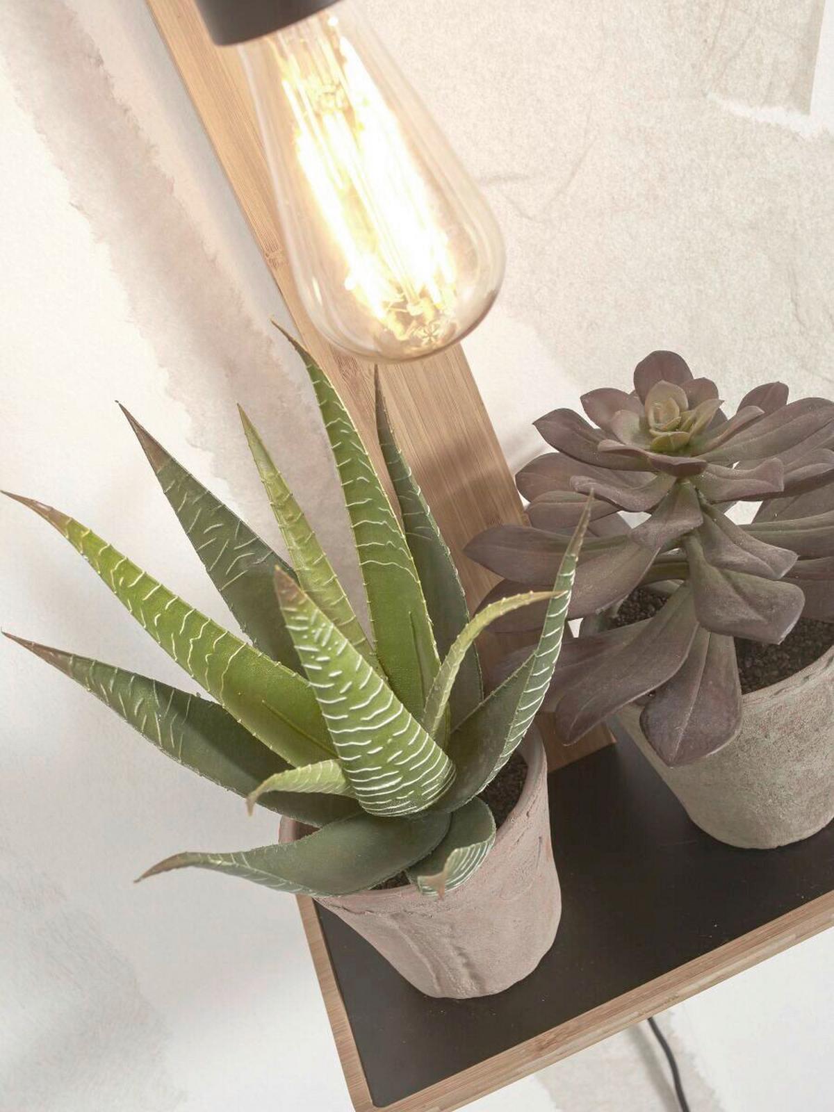 Wandleuchte Flores/W52/N - Naturfarben, Trend (30/18/52cm) - Good & Mojo