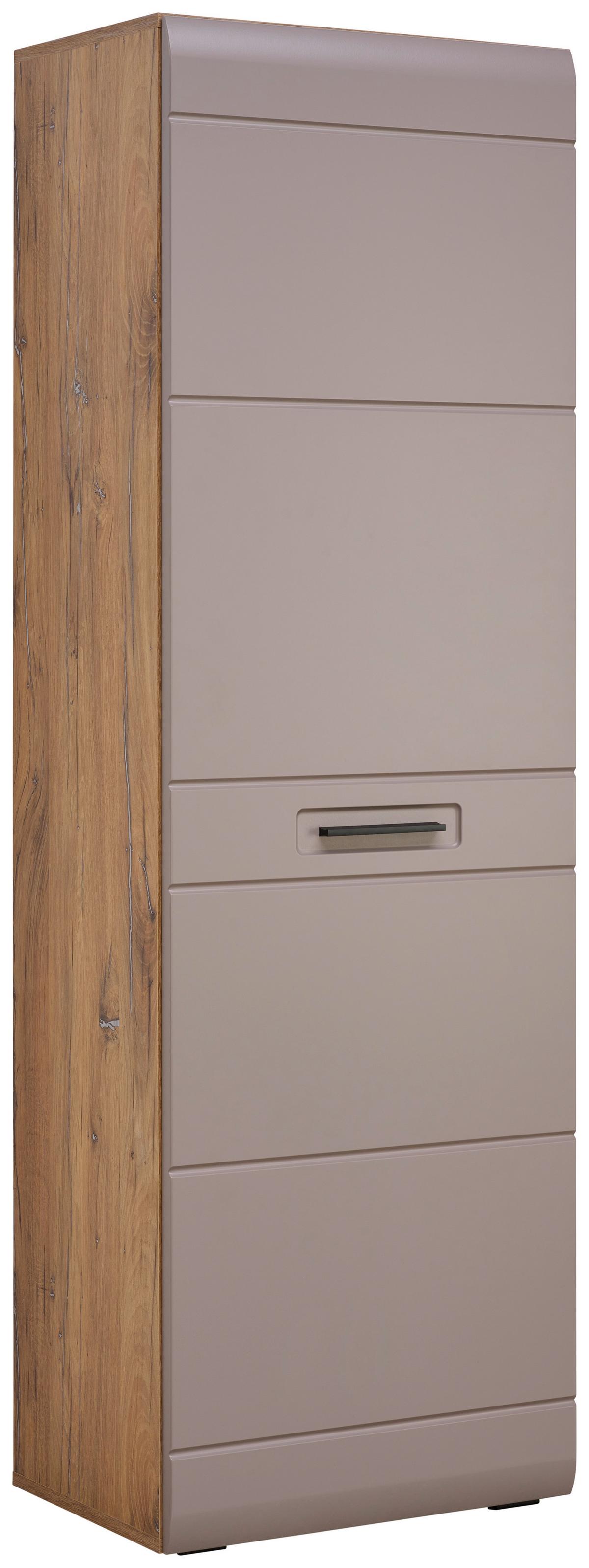 Garderobenschrank Auris Eichefarben B: 52 Cm - Eichefarben/Grau, MODERN (52/164/37,1cm) - Luca Bessoni