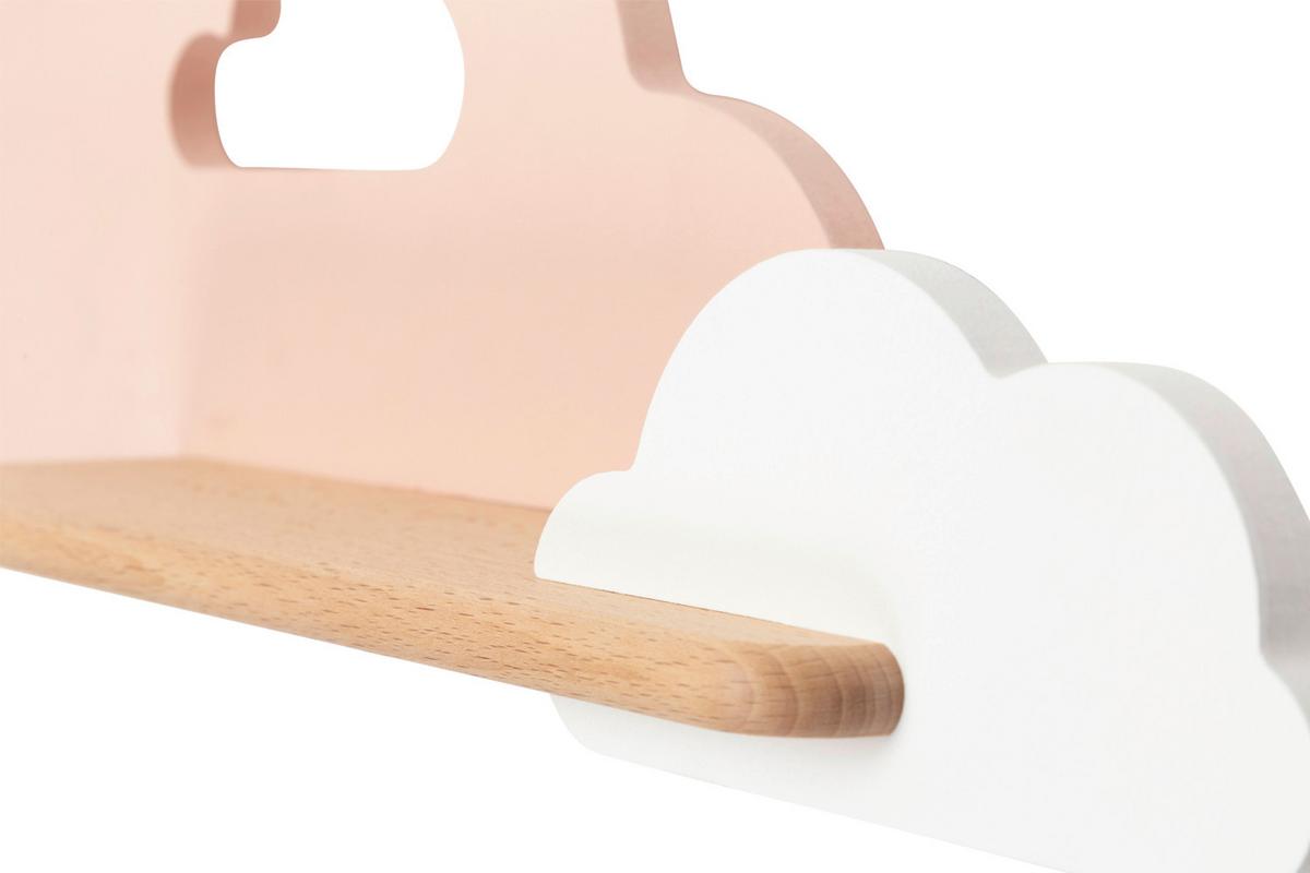 Kinderwandleuchte 21-75703 Cloud - Pink/Weiß, Basics, Holz/Holzwerkstoff (53/12/18.5cm)